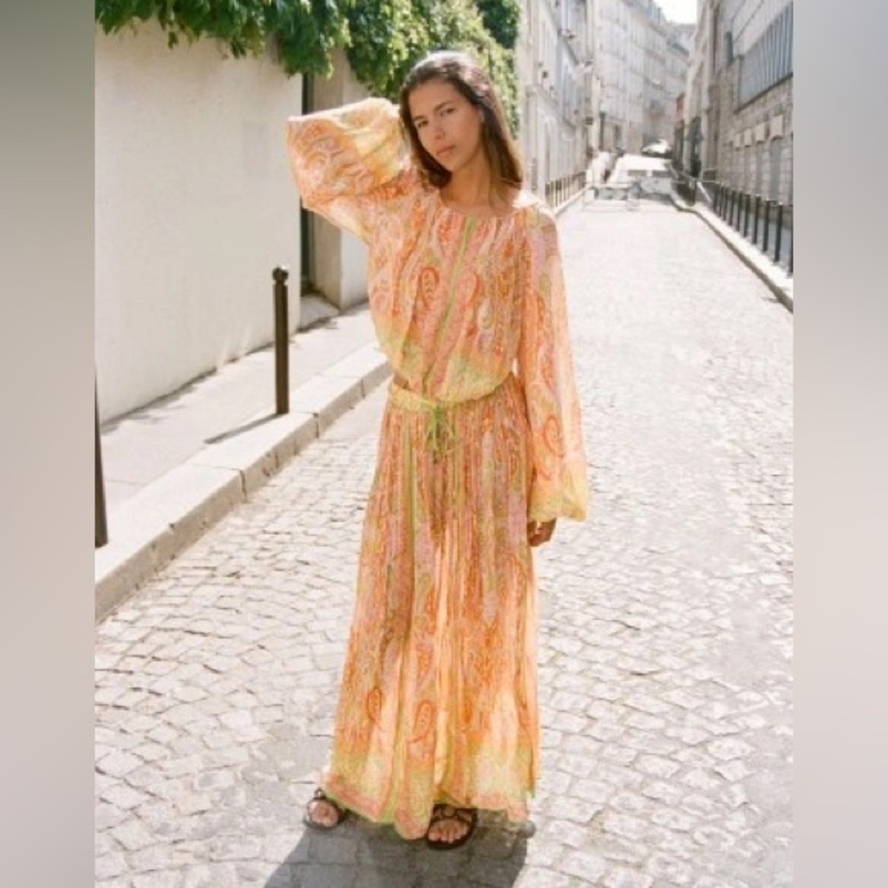 Zara Multicolor Paisley Skirt